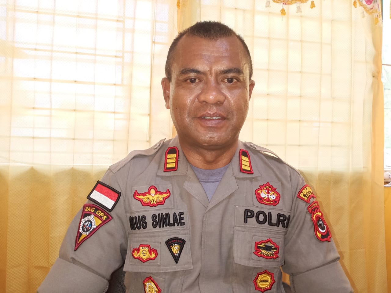 Kabag Ops Polres Sikka, Ajun Komisaris Pol Mus Sinlae.