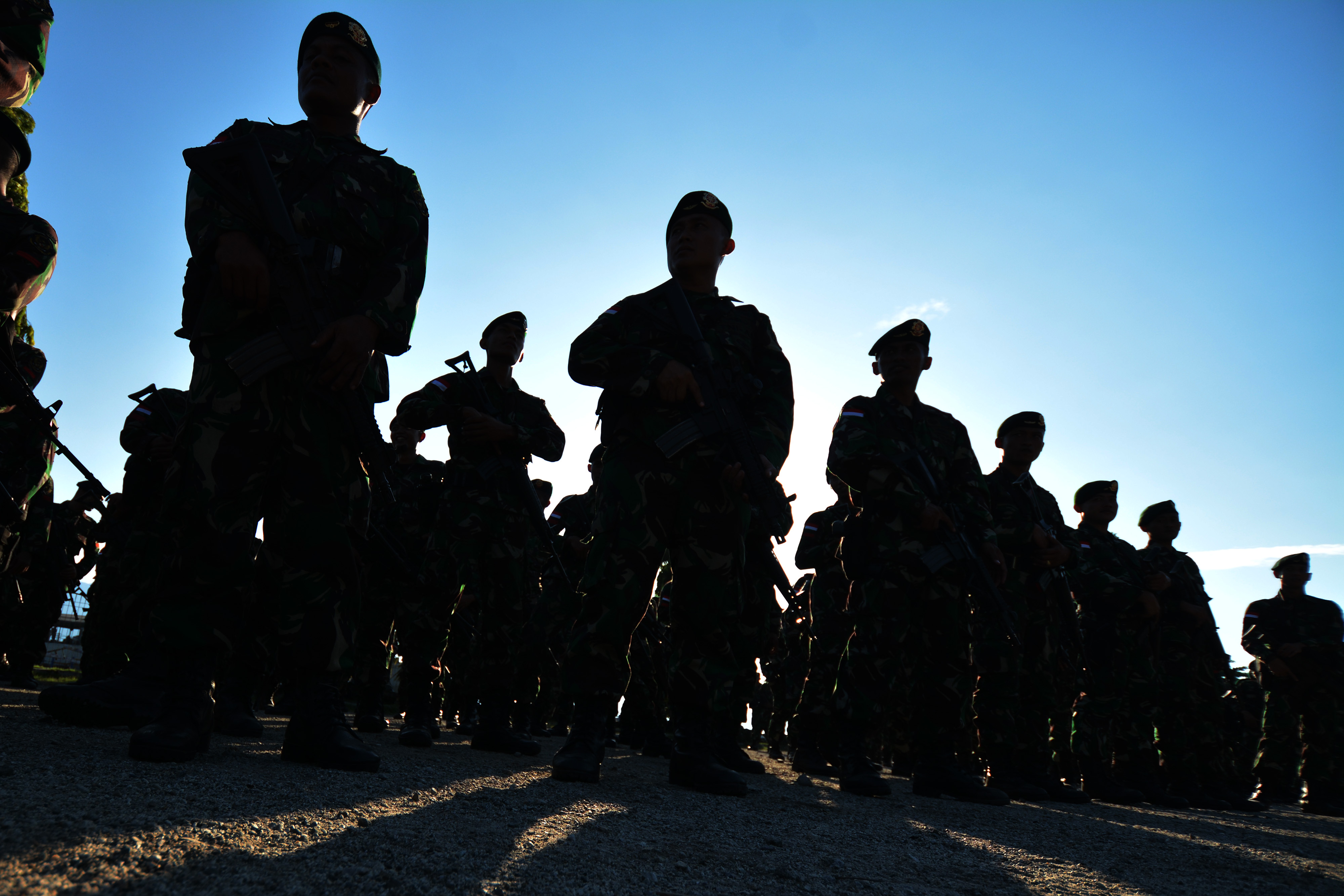 Siluet pasukan Satgas Tinombala