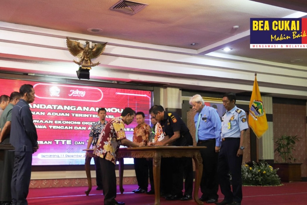 Bea Cukai dan Pemprov Jateng Teken MoU Pengelolaan Aduan Terintegrasi.