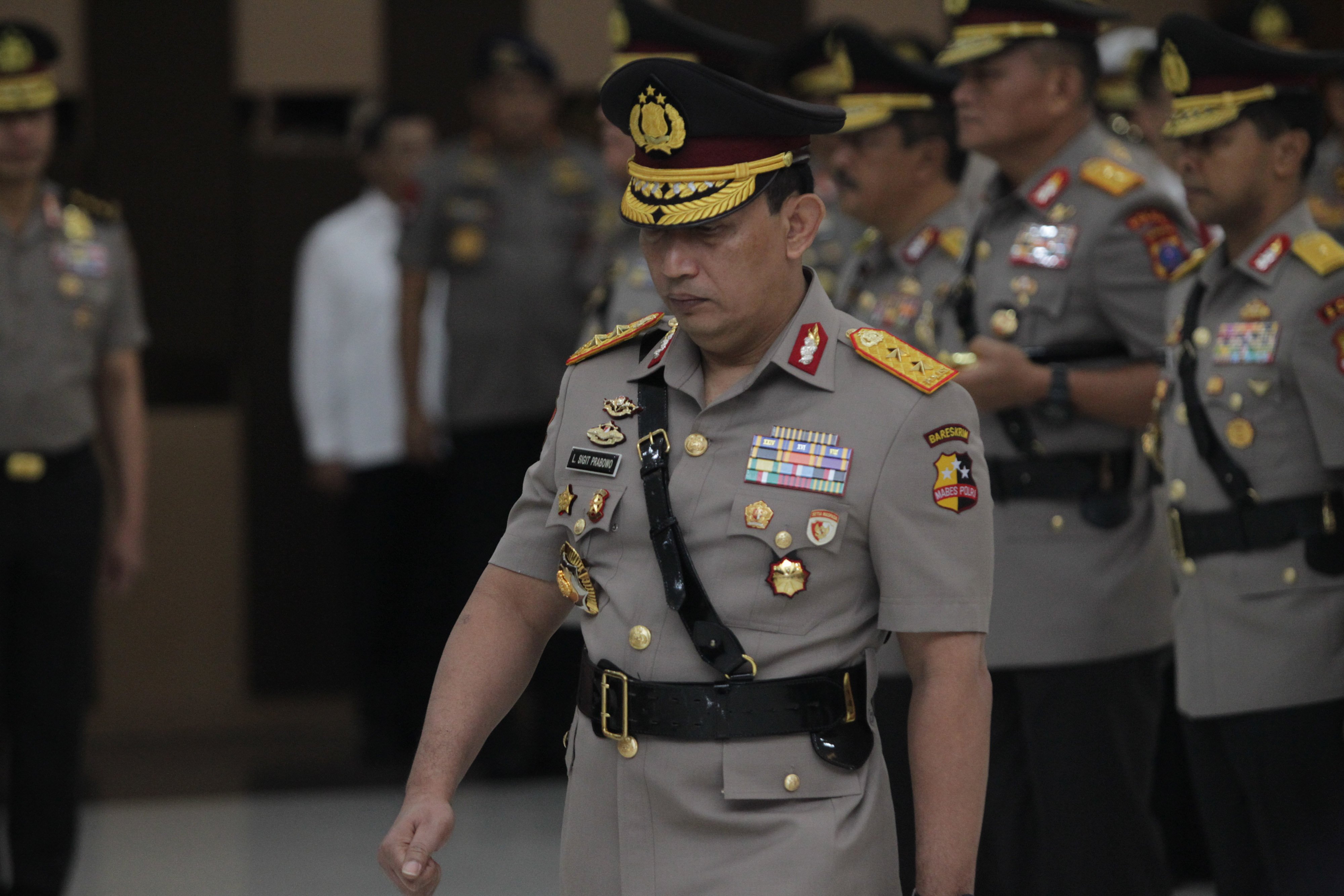 Kabareskrim Listyo Sigit usai dilantik oleh Kapolri Jenderal Idham Azis