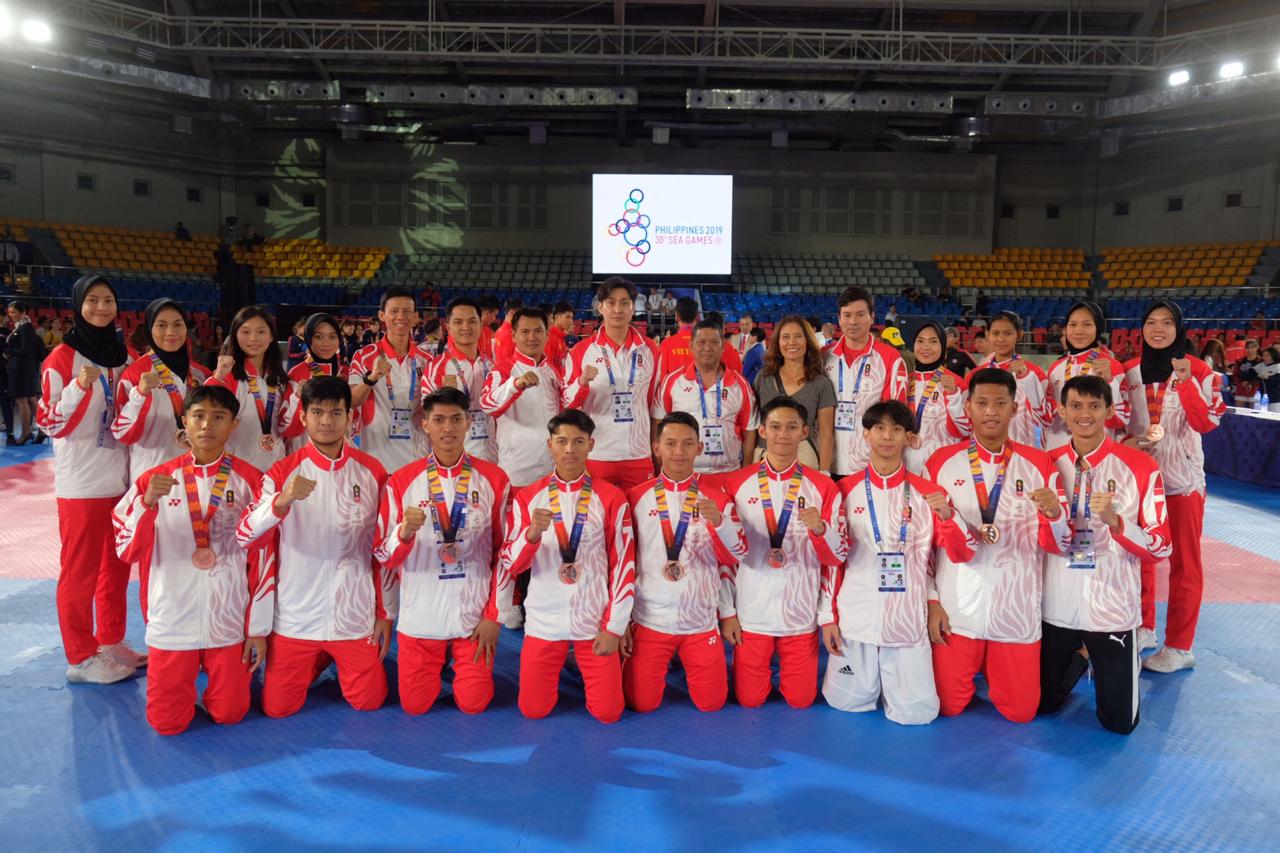 Timnas taekwondo Indonesia di SEA Games 2019