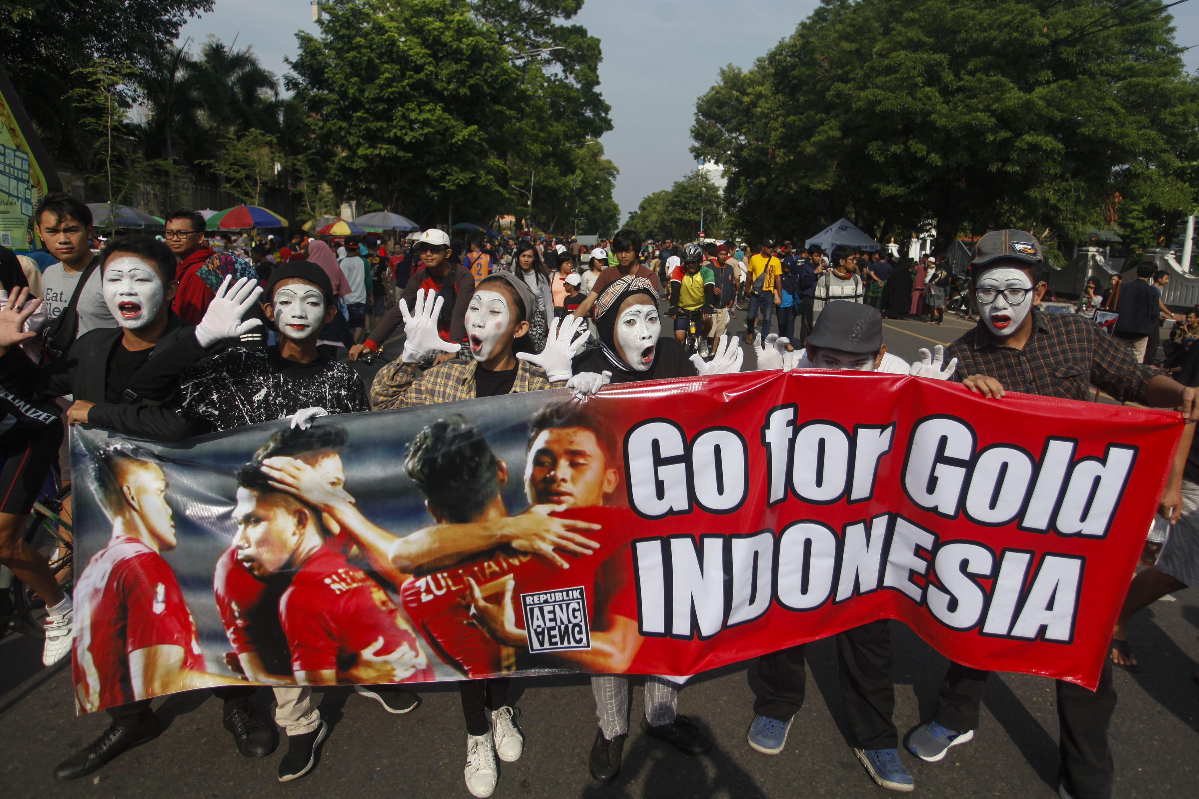 Dukungan untuk Timnas Sepak Bola Indonesia untuk meraih medali emas di SEA Games 2019