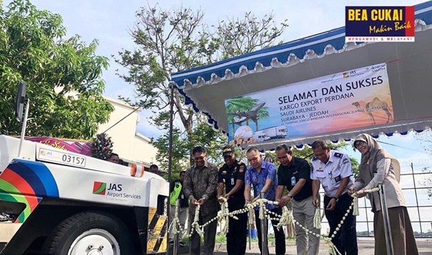 Bea Cukai Juanda Resmikan Kargo Ekspor Perdana Surabaya–Jeddah