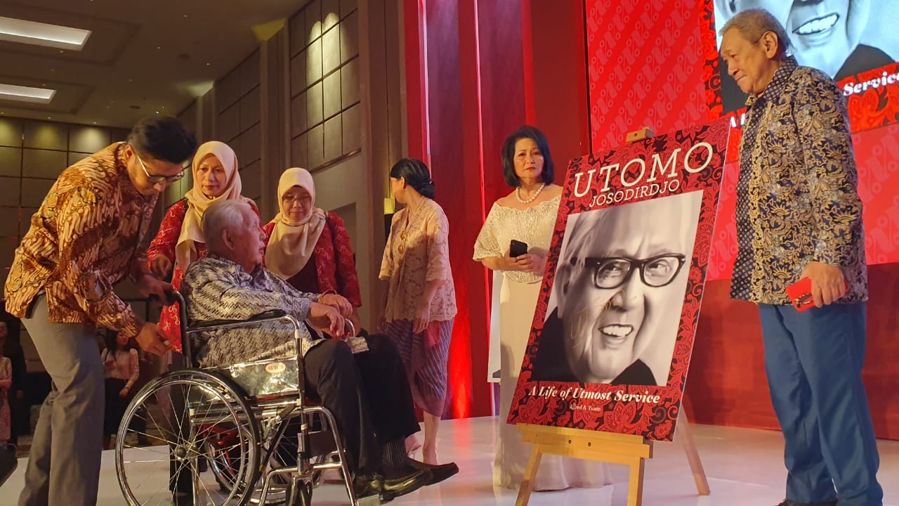 Suasana peluncuran buku l A Journey Through Time, The Memoir of Utomo Josodirdjo, di Jakarta, Rabu (7/1)