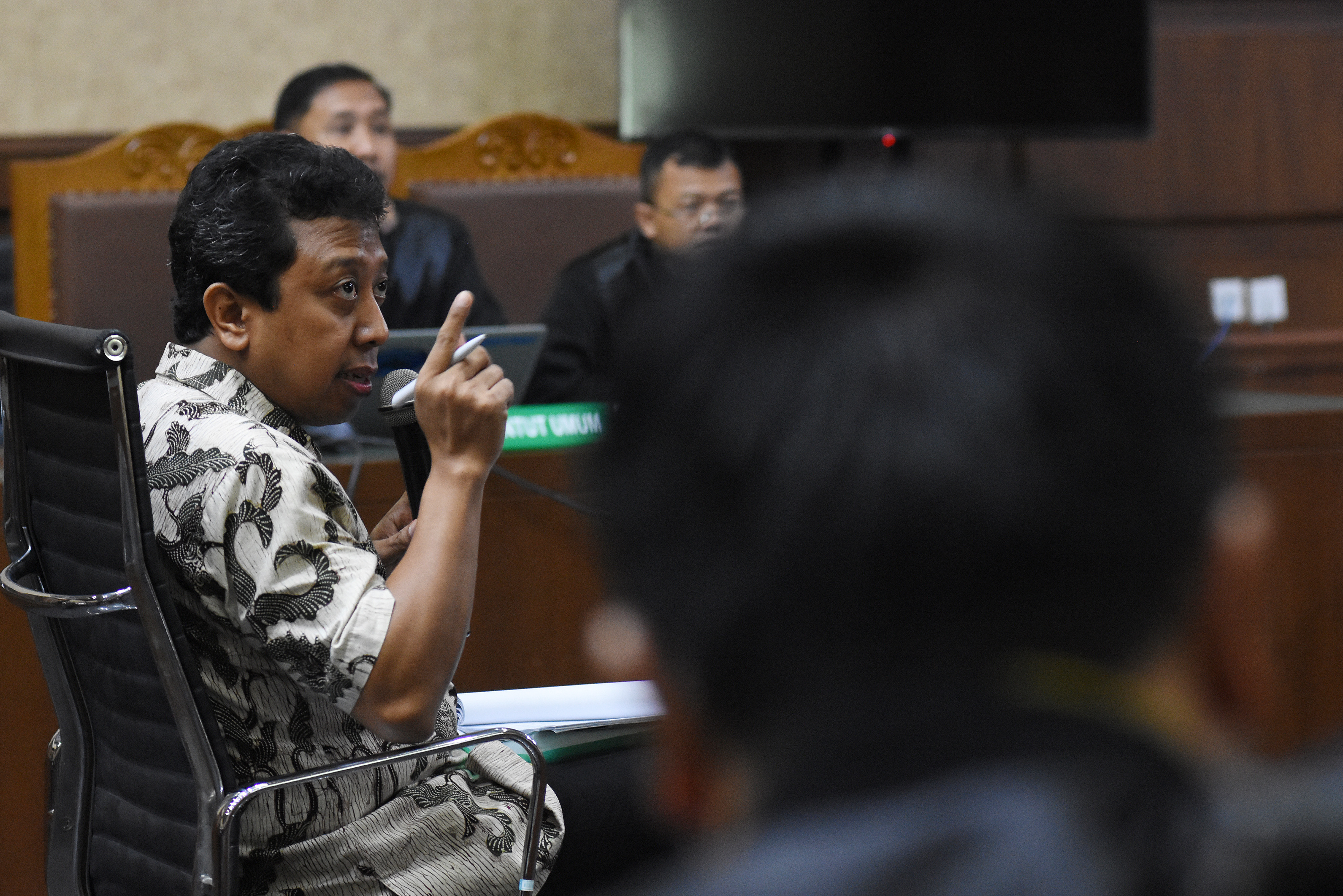  Terdakwa kasus suap jual beli jabatan di lingkungan Kementerian Agama M Romahurmuziy mengikuti sidang lanjutan di Pengadilan Tipikor,  