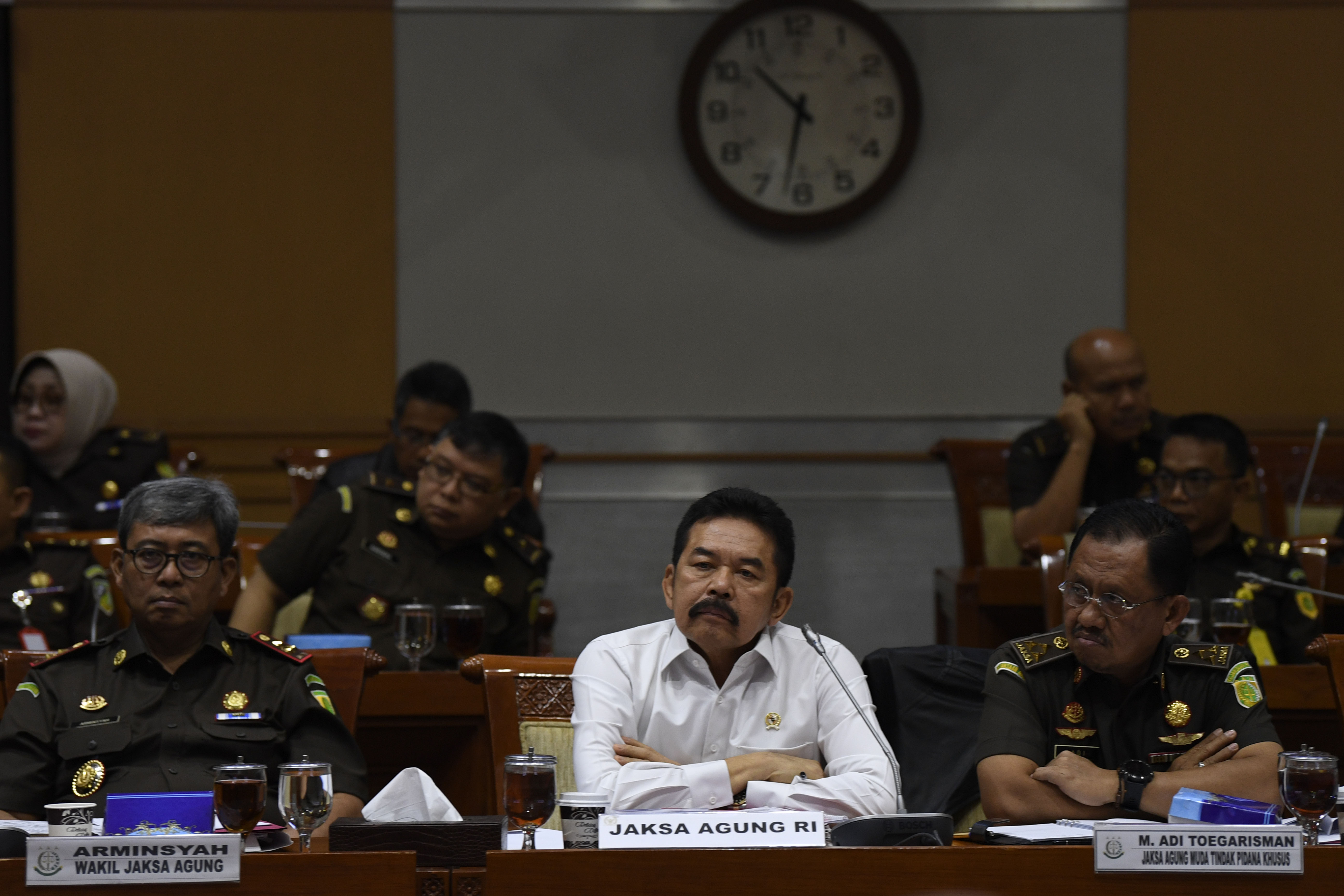  Jaksa Agung ST Burhanuddin mengikuti rapat kerja bersama Komisi III DPR RI, pada Senin (20/1), membahas dugaan kasus korupsi Jiwasraya.