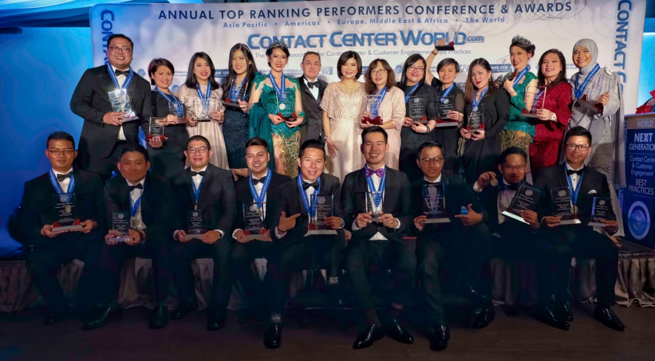 Jajaran BCA di ajang Contact Center World (CCW) Award 2019 di Barcelona, Spanyol, Jumat (06/12).