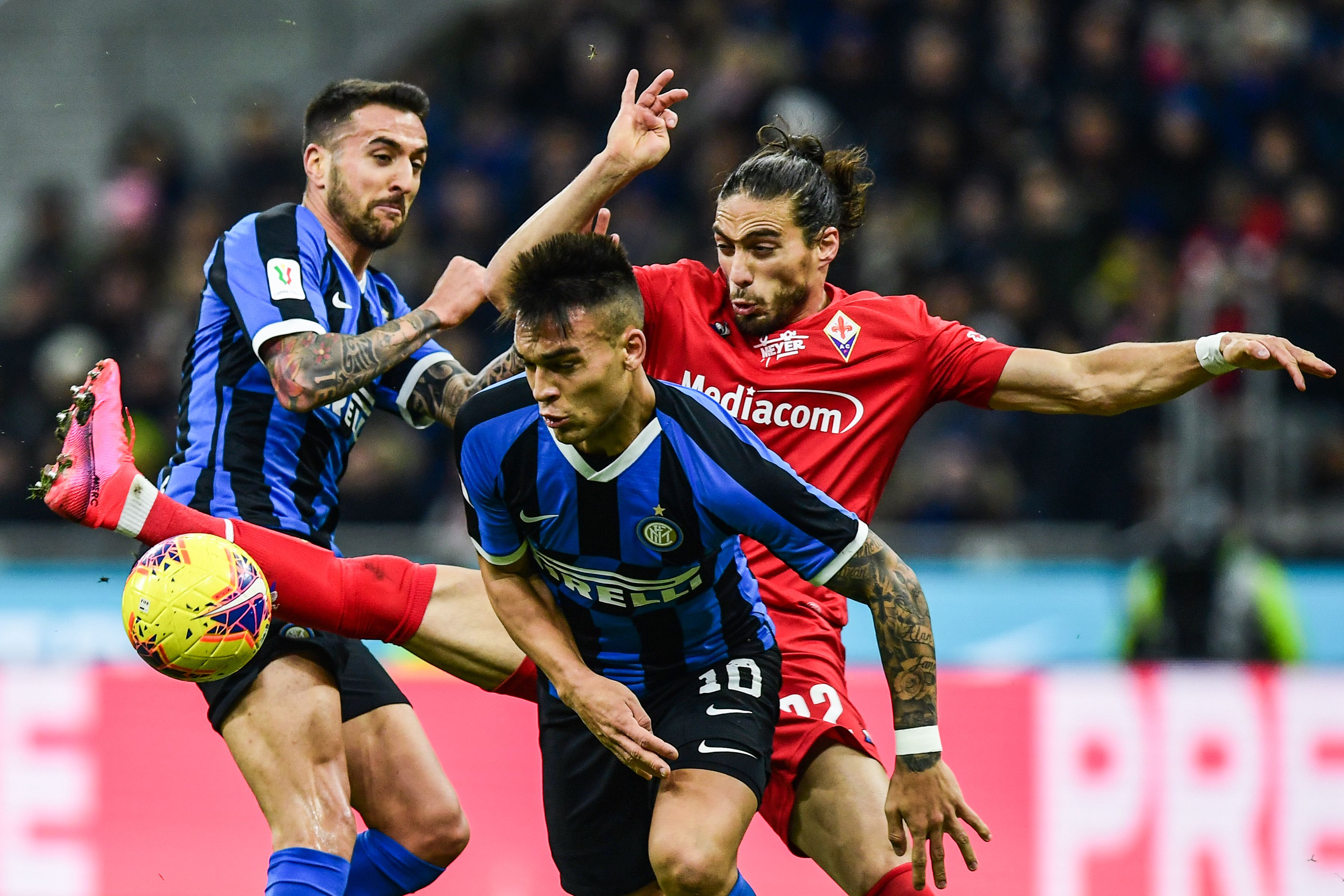 Laga perempat final Coppa Italia antara Inter Milan dan Fiorentina