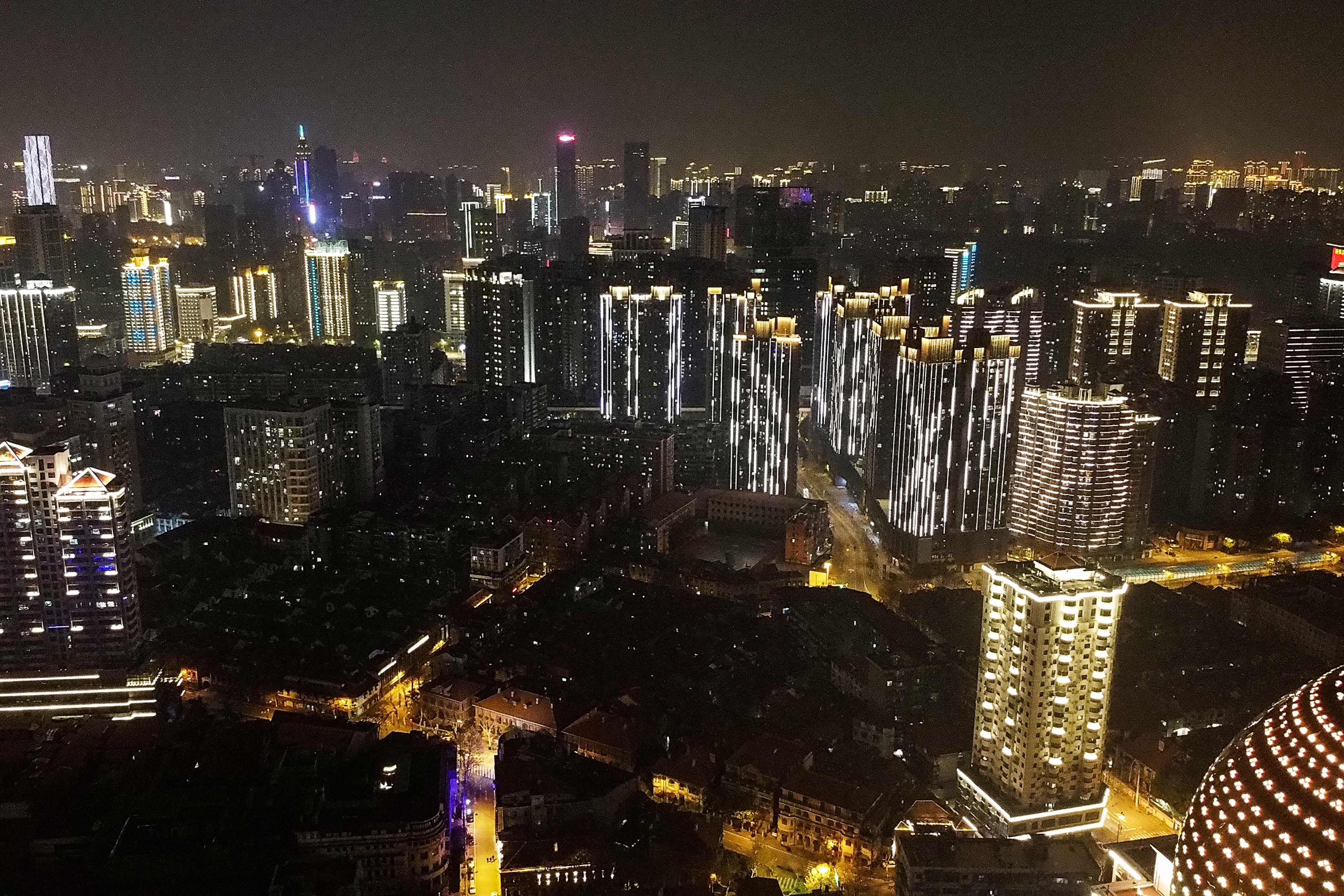 Gambar udara Kota Wuhan, Tiongkok, kota yang menjadi asal penyebaran virus korona