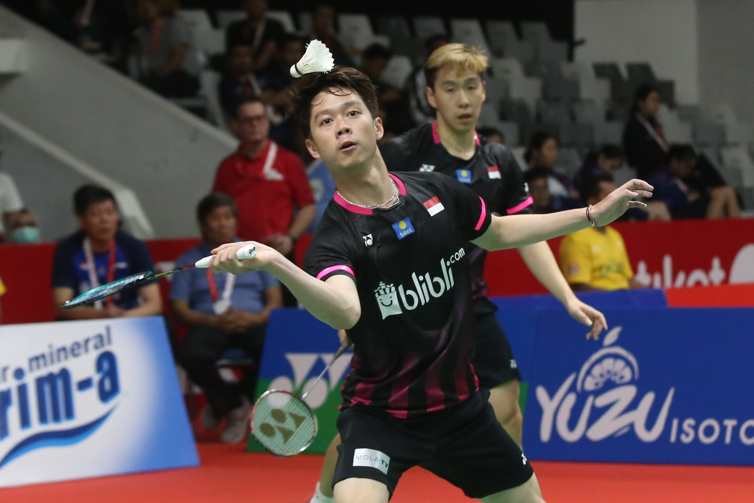Pasangan ganda putra Marcus Fernaldi Gideon/kevin Sanjaya Sukamuljo