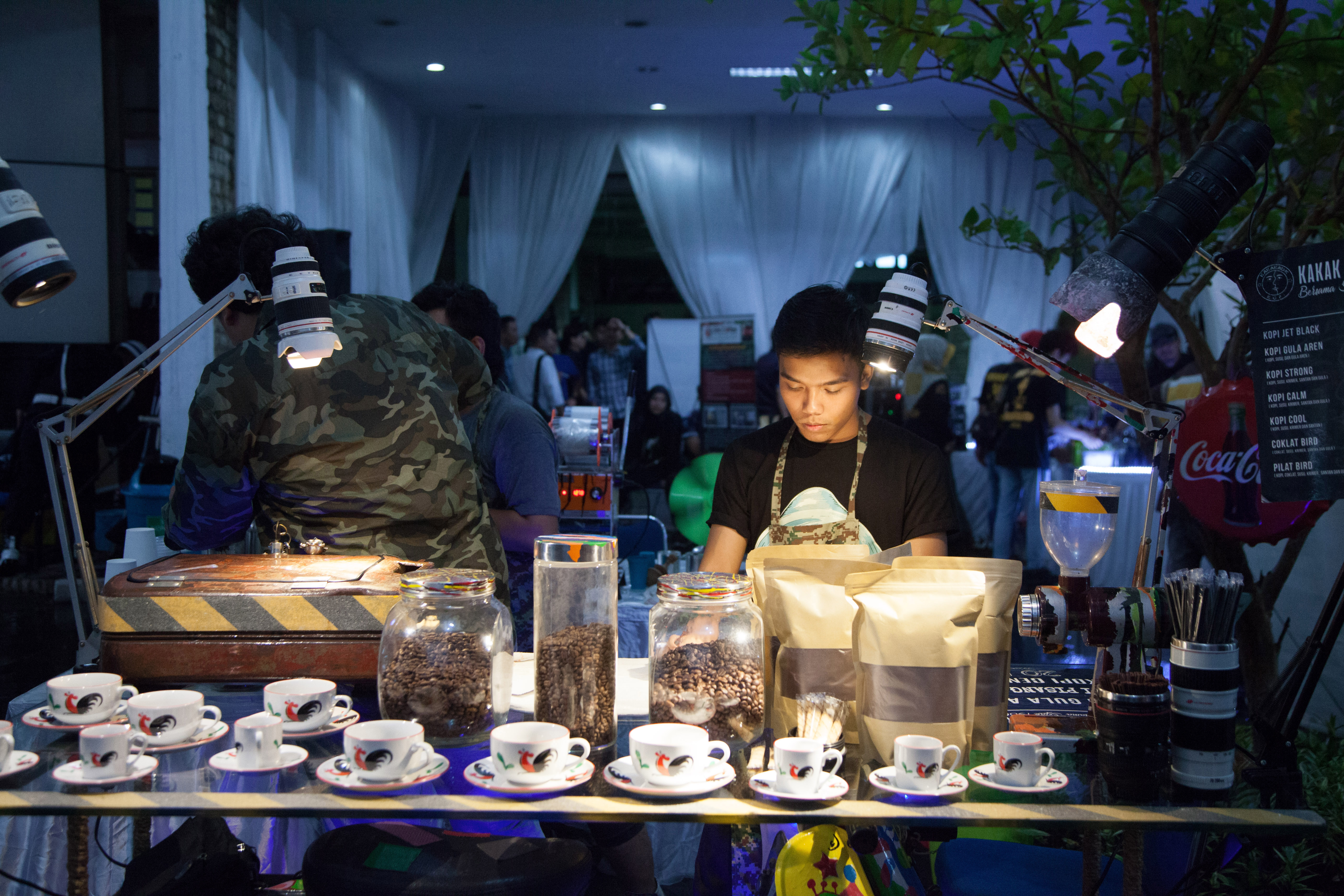 Suasana Festival Kopi Nusantara 2019 di Gedung Media Group, Kedoya, Jakarta.