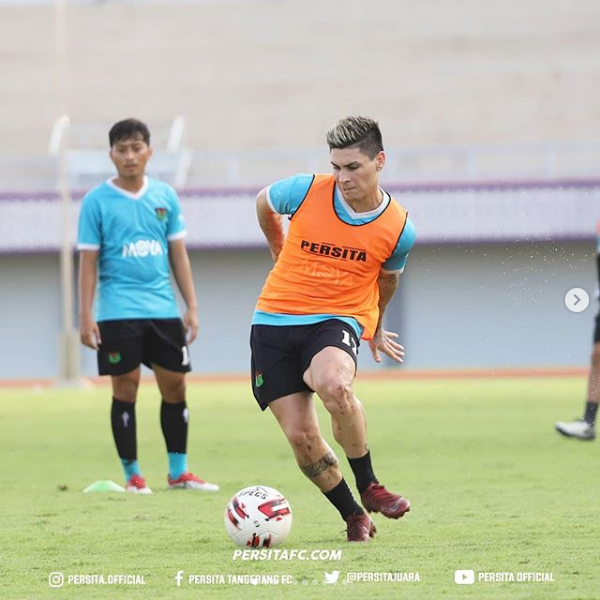 Pemain asing anyar Persita Tangerang Mateo Bustos