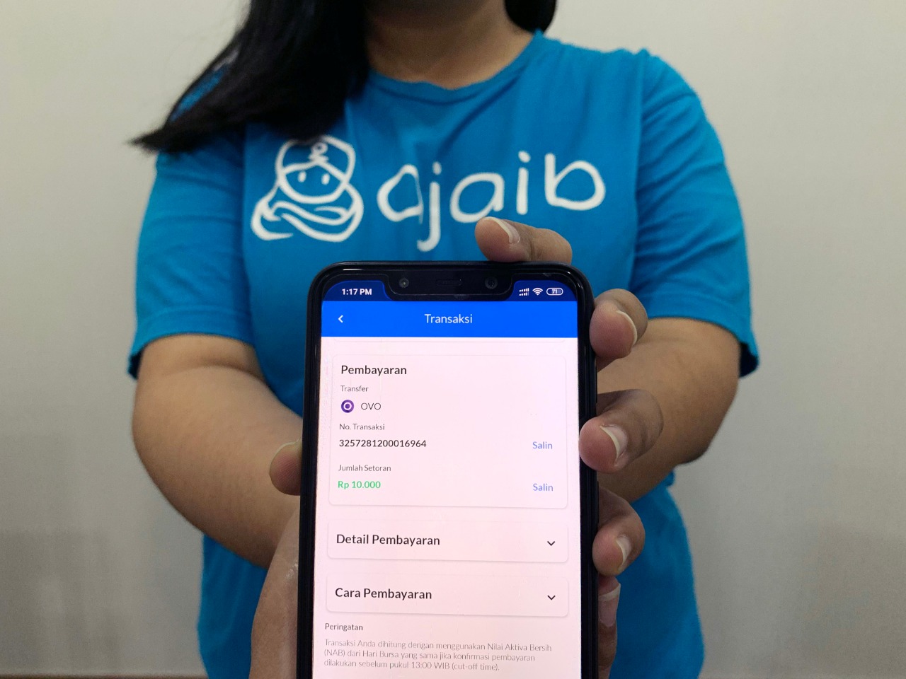 Ftur pembayaran dengan OVO di Aplikasi Ajaib