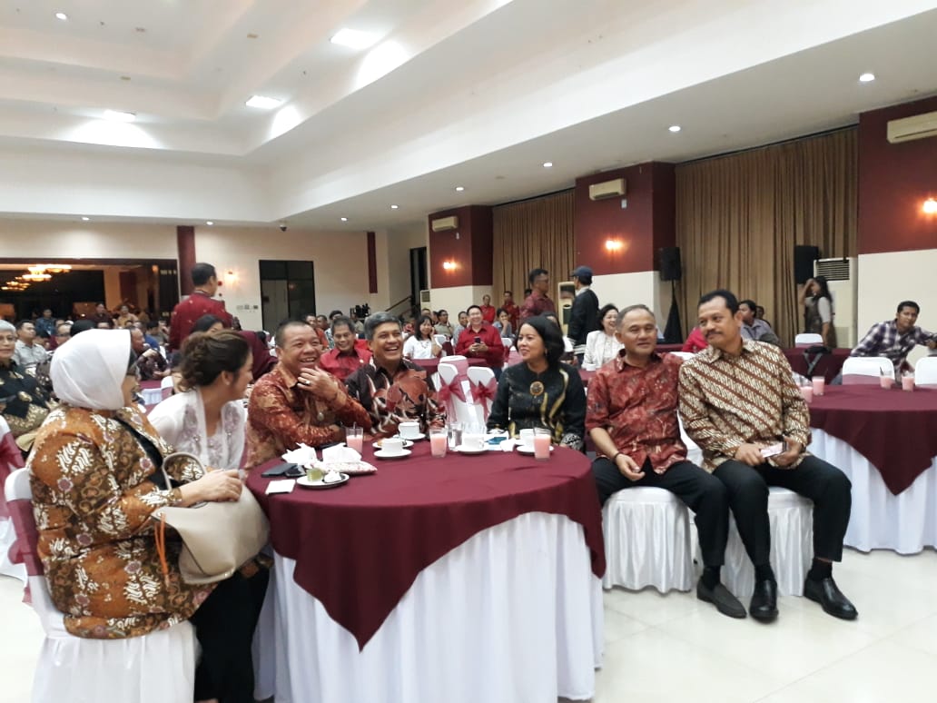 Suasana Natal PWKI  di Lemhanas, Jakarta, Jumat malam (17/1).