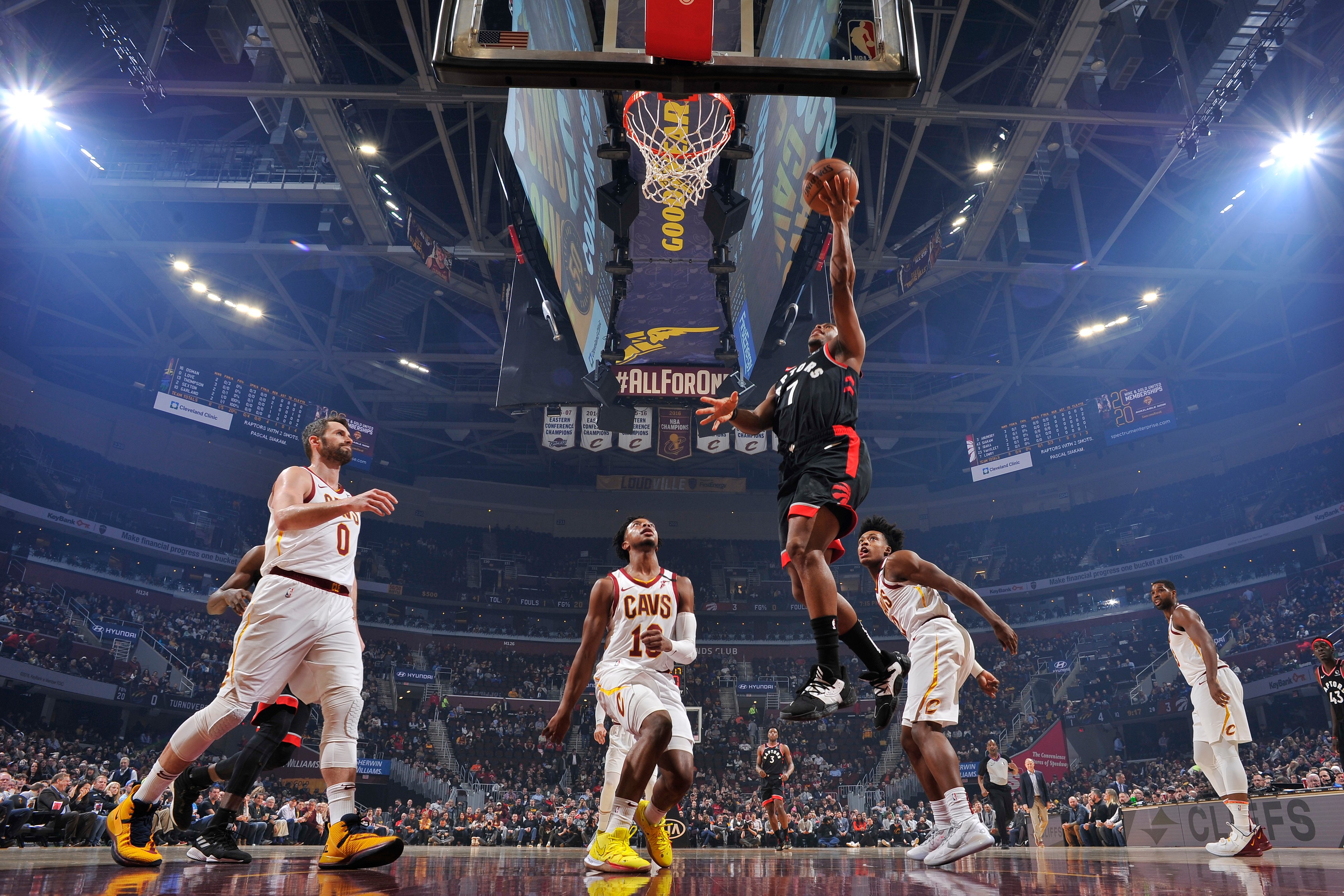 Laga NBA antara Toronto Raptors dan Cleveland Cavaliers