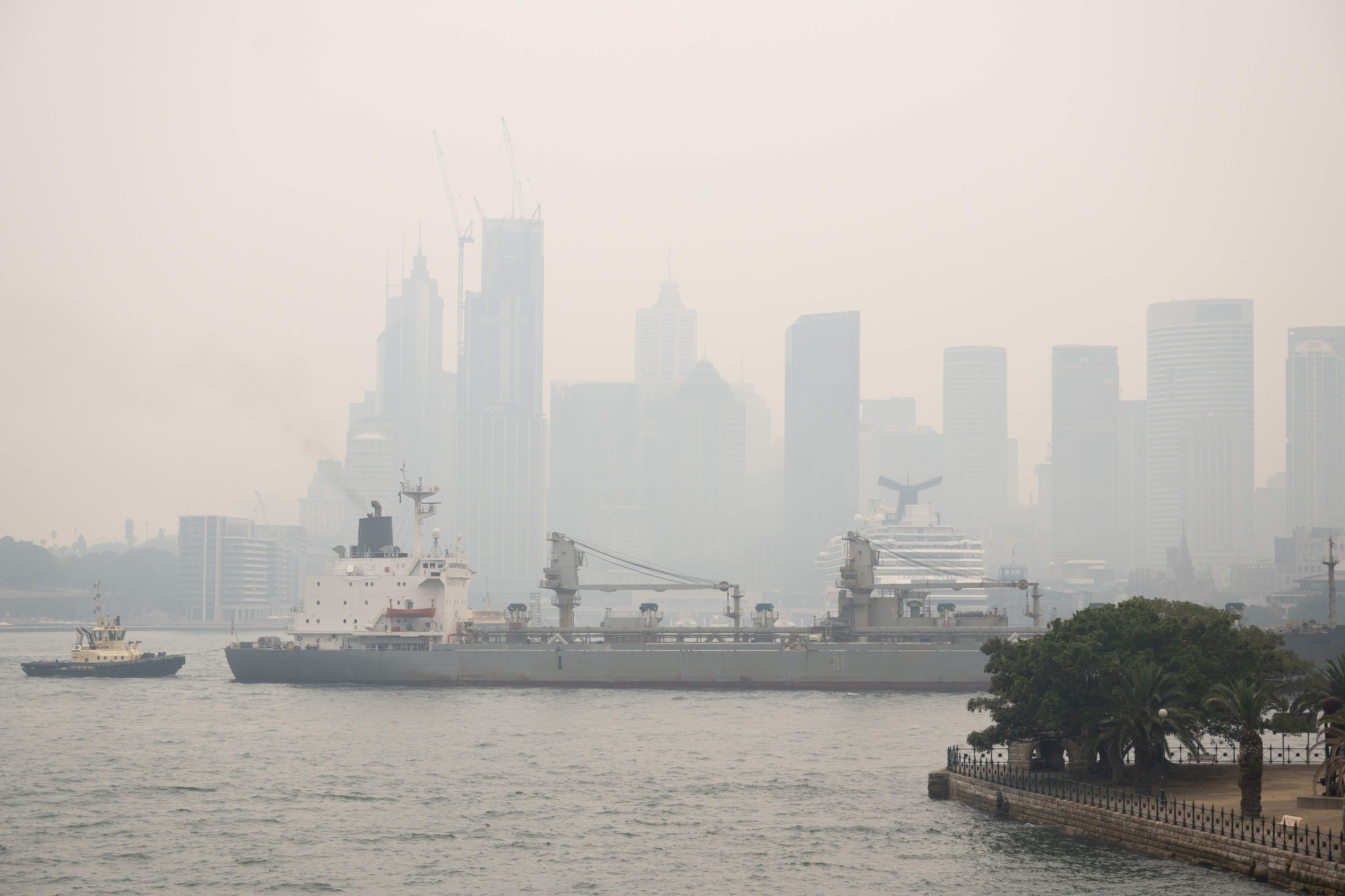 Asap dari kebakaran hutan Australia menyelimuti langit Sydney