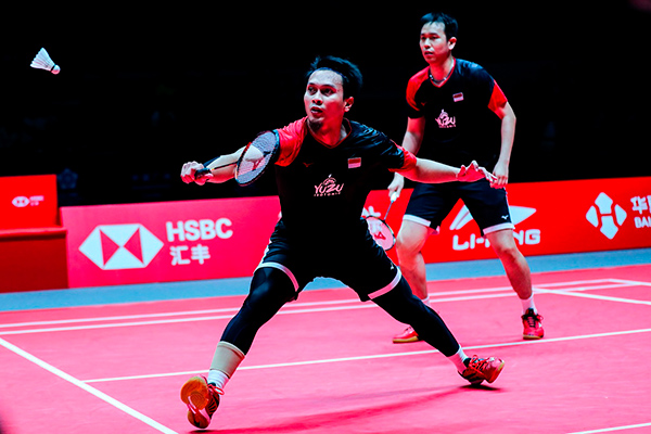 Pasangan bulu tangkis Indonesia Hendra/Ahsan
