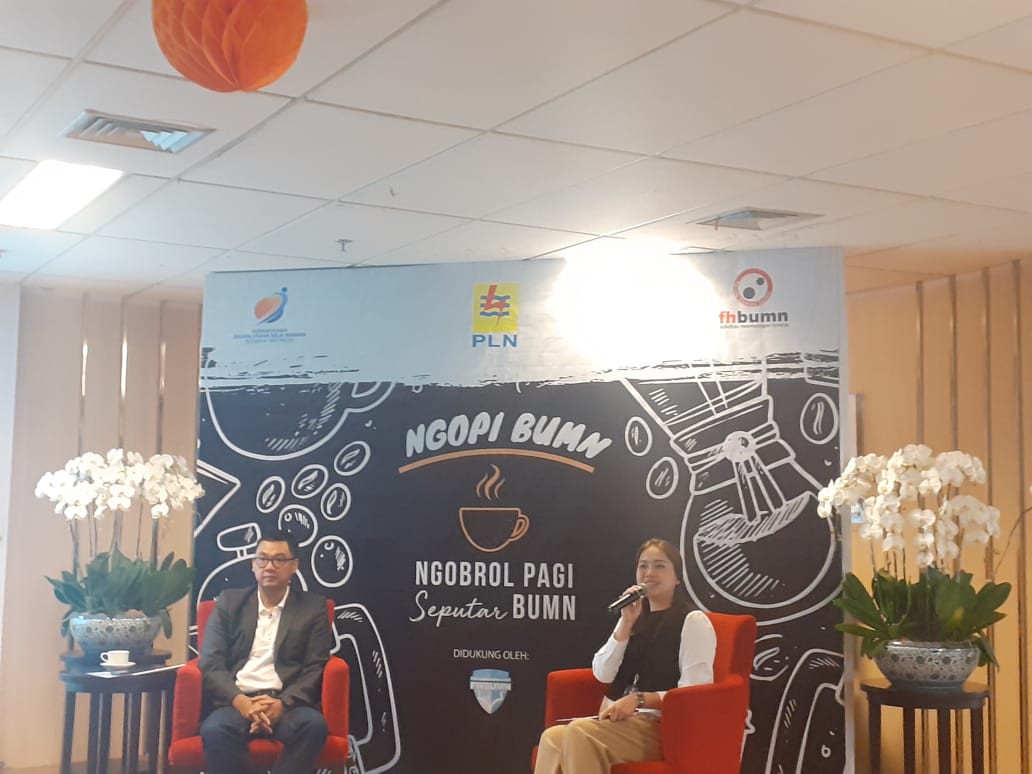 Wakil Direktur Utama PLN, Darmawan Prasodjo, di acara Peran PLN Menjaga Pasokan Listrik dan Elektrifikasi Indonesia di Kementerian BUMN.