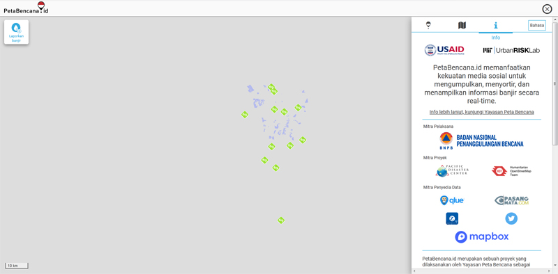 Tangkapan layar dari petabencana.id
