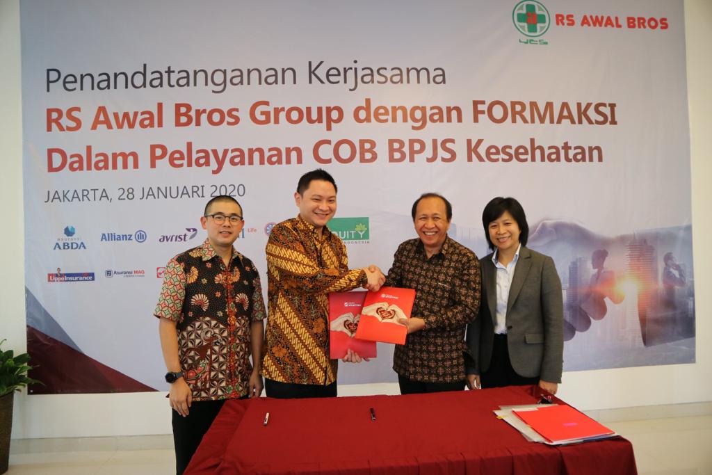 Formaksi melakukan penandatanganan kerja sama dengan RS Awal Bros Group terkait fasilitas Coordination of Benefit (CoB) BPJS Kesehatan.