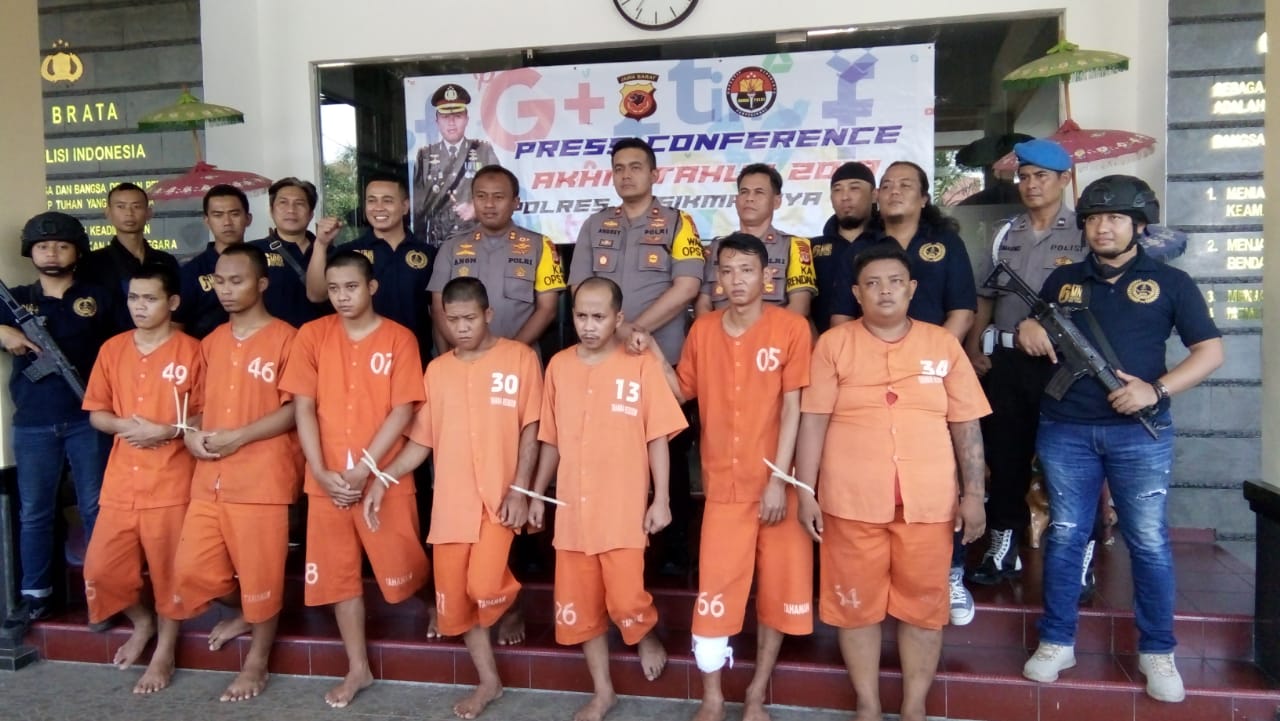 Tujuh pencuri spesialis kendaraan bermotor diamankan di Polres Tasikmalaya Kota