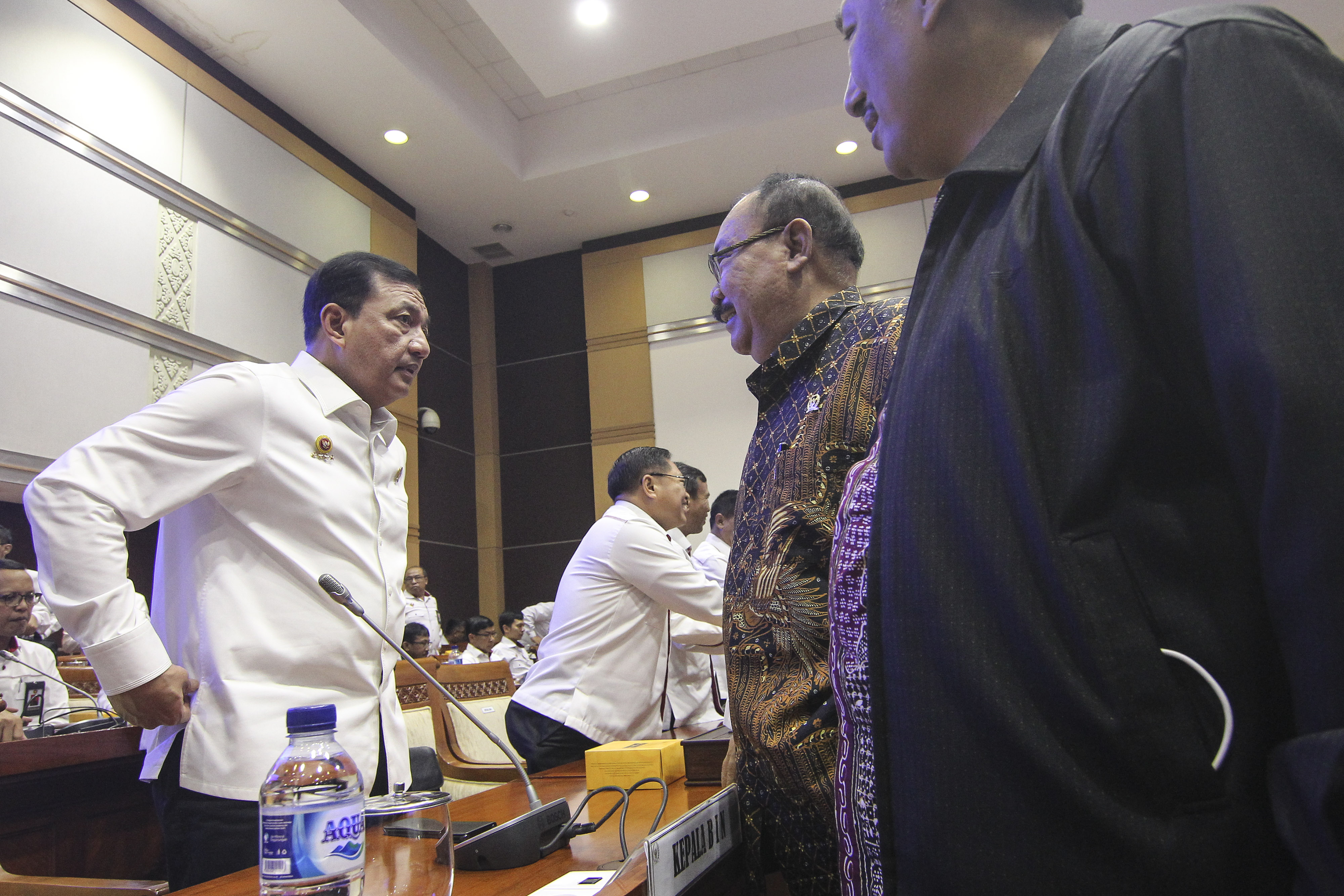 Ketua BIN Gudi Gunawan saat raker dengan Komisi I DPR