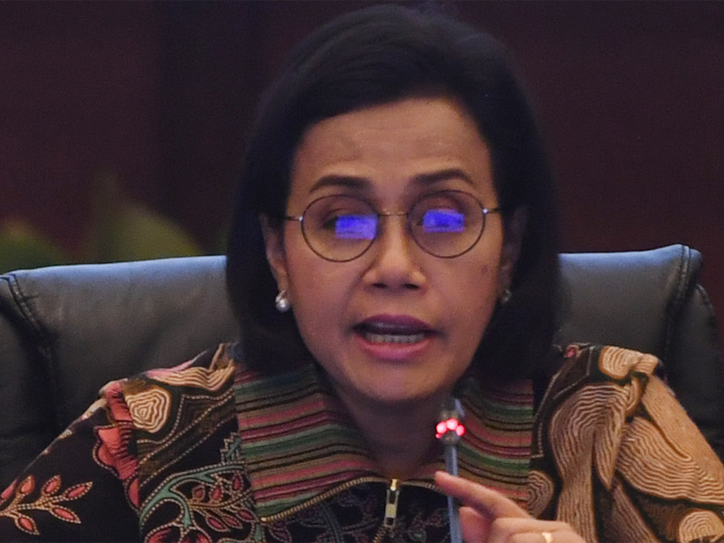 Menkeu Sri Mulyani memberikan keterangan pers terkait laporan APBN 2019 di Jakarta, Selasa (7/1/2020).