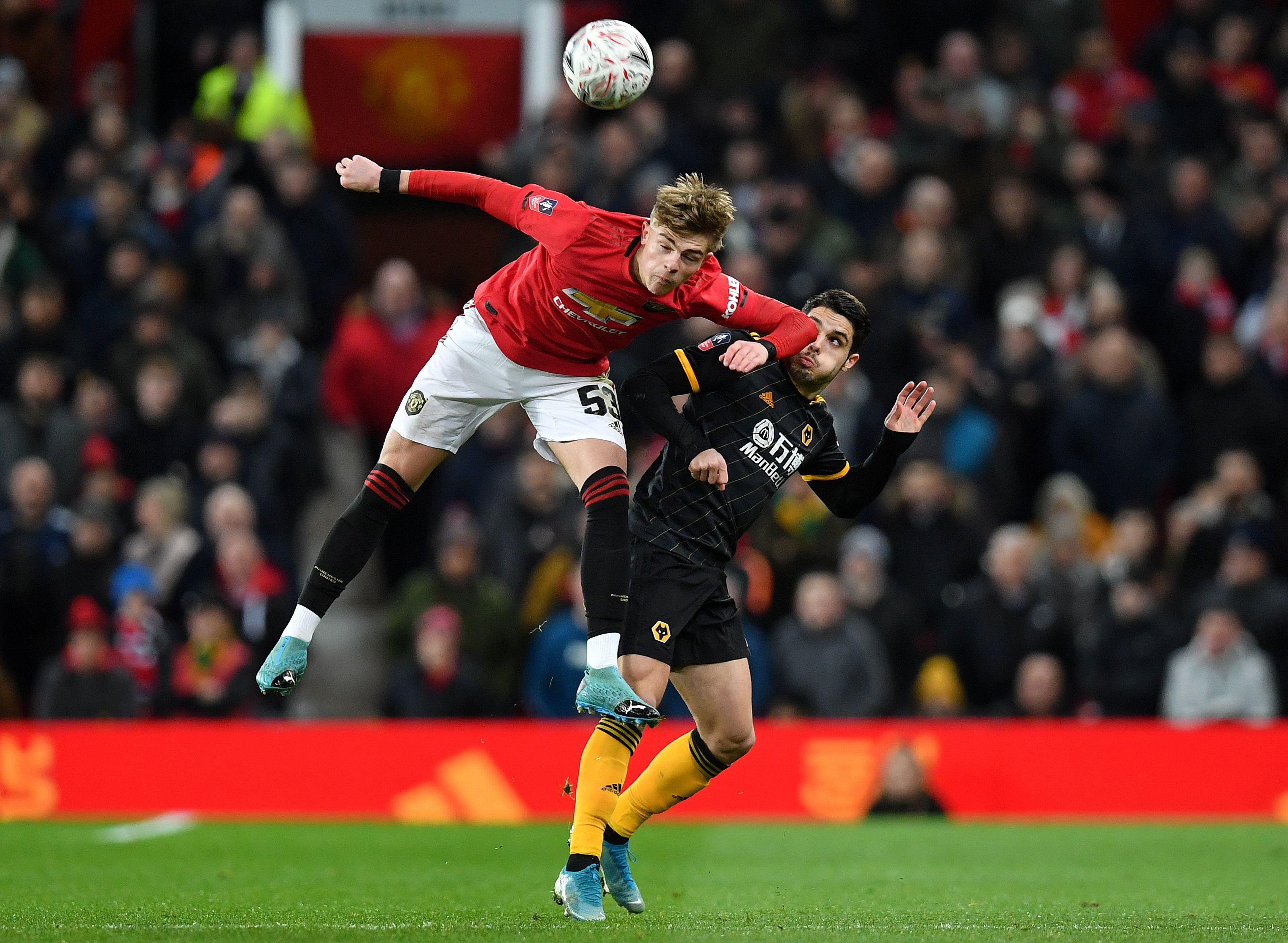 Laga ulangan putaran ketiga Piala FA antara Manchester United dan Wolverhampton Wanderers