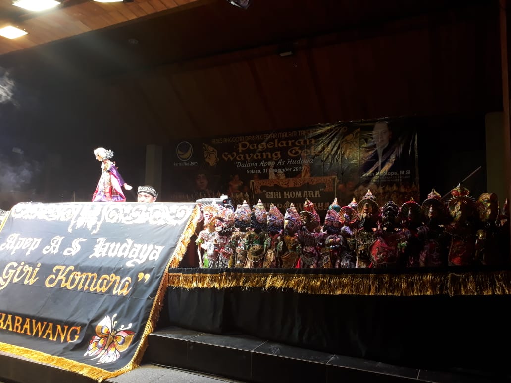 Pertunjukan wayang golek Pisangsambo, Karawang, Selasa (31/12/2019).