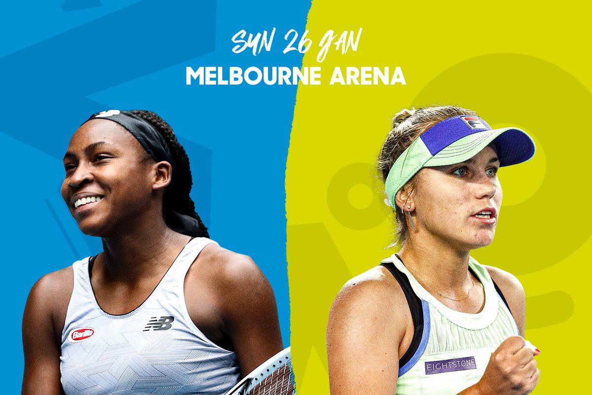 Petenis AS Coco Gauff (kiri) melawan petenis senegaranya, Sofia Kenin (kanan)