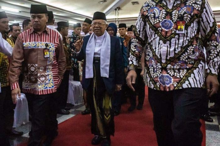 Wapres KH Ma'ruf Amin Bertemu dengan ormas Matlha'ul Anwar.