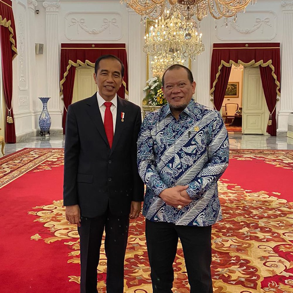 Ketua DPD LaNyalla Mahmud Mattalitti bertemu Presiden Joko Widodo