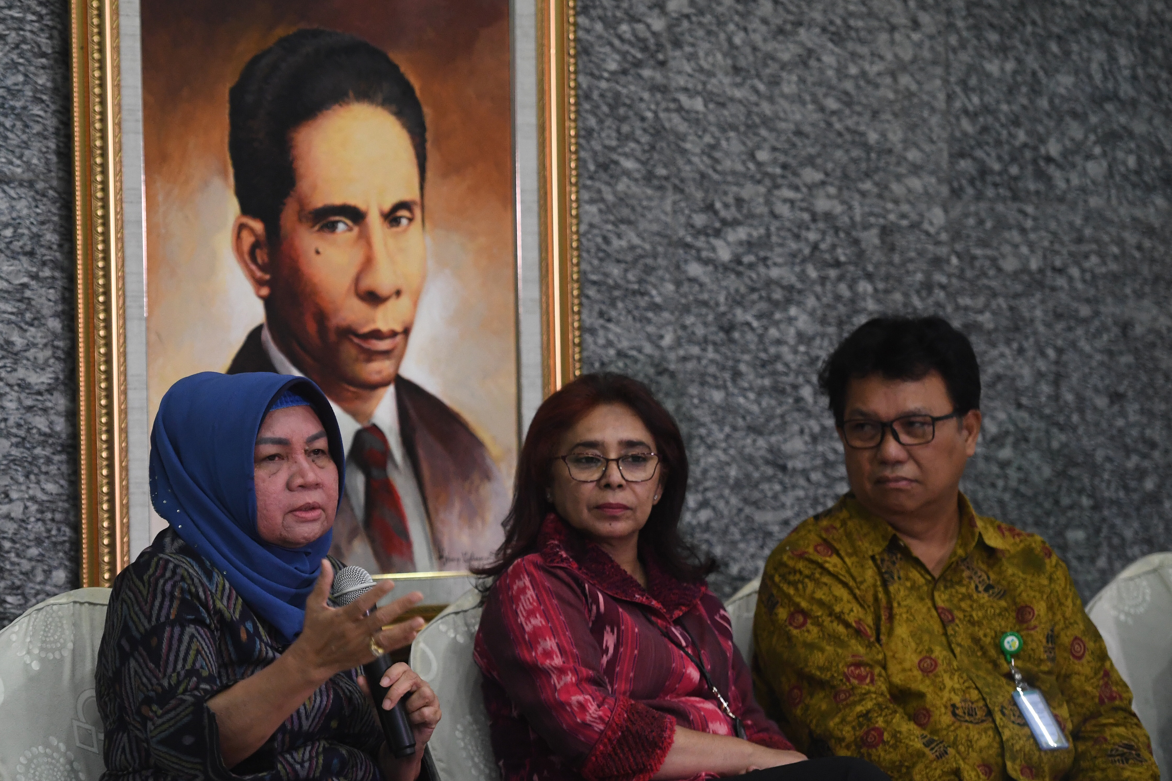  Direktur Pencegahan dan Pengendalian Penyakit Menular Langsung Kemenkes, Wiendra Woworuntu, memberikan keterangan terkait virus korona.