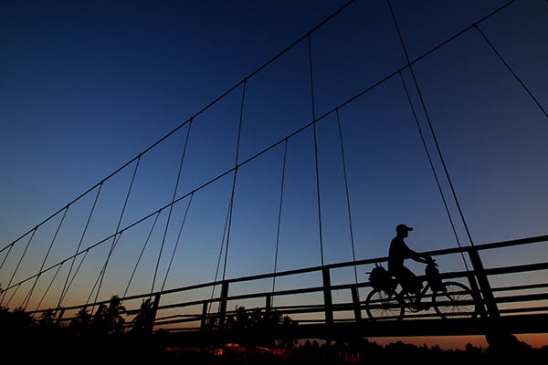 Ilustrasi jembatan gantung