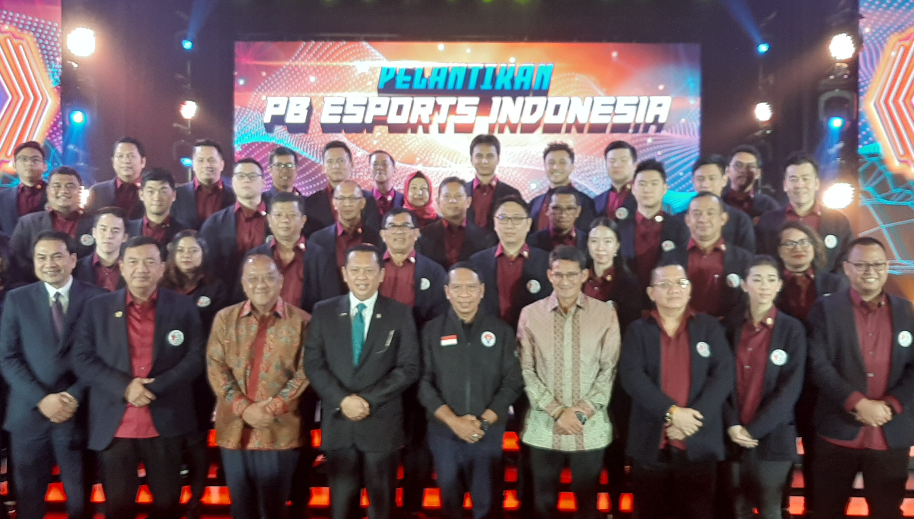 Pelantikan PB Esports Indonesia di Jakarta, Sabtu (18/1).