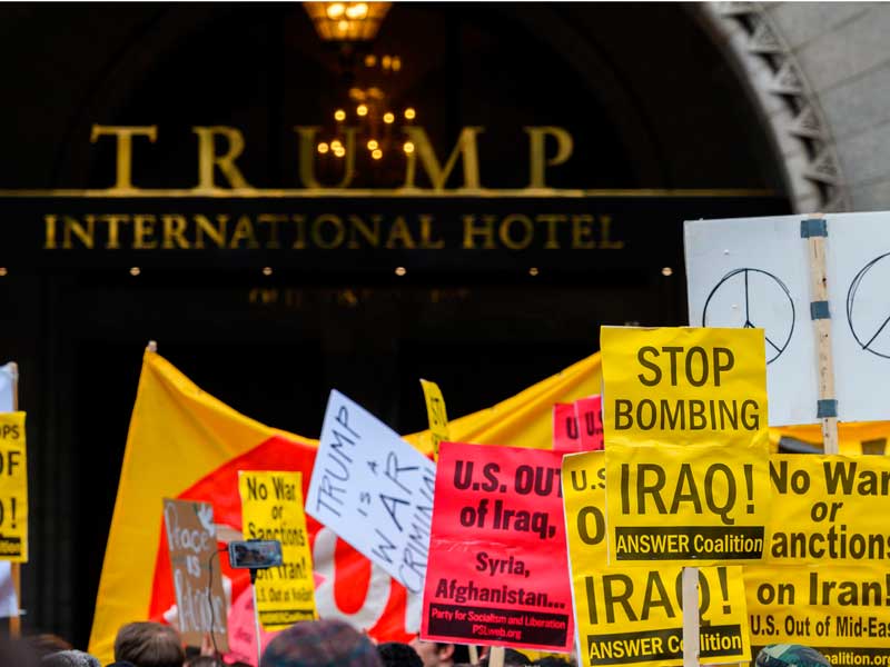 Demonstrasi Menentang Perang dengan Iran Terjadi di Wilayah AS