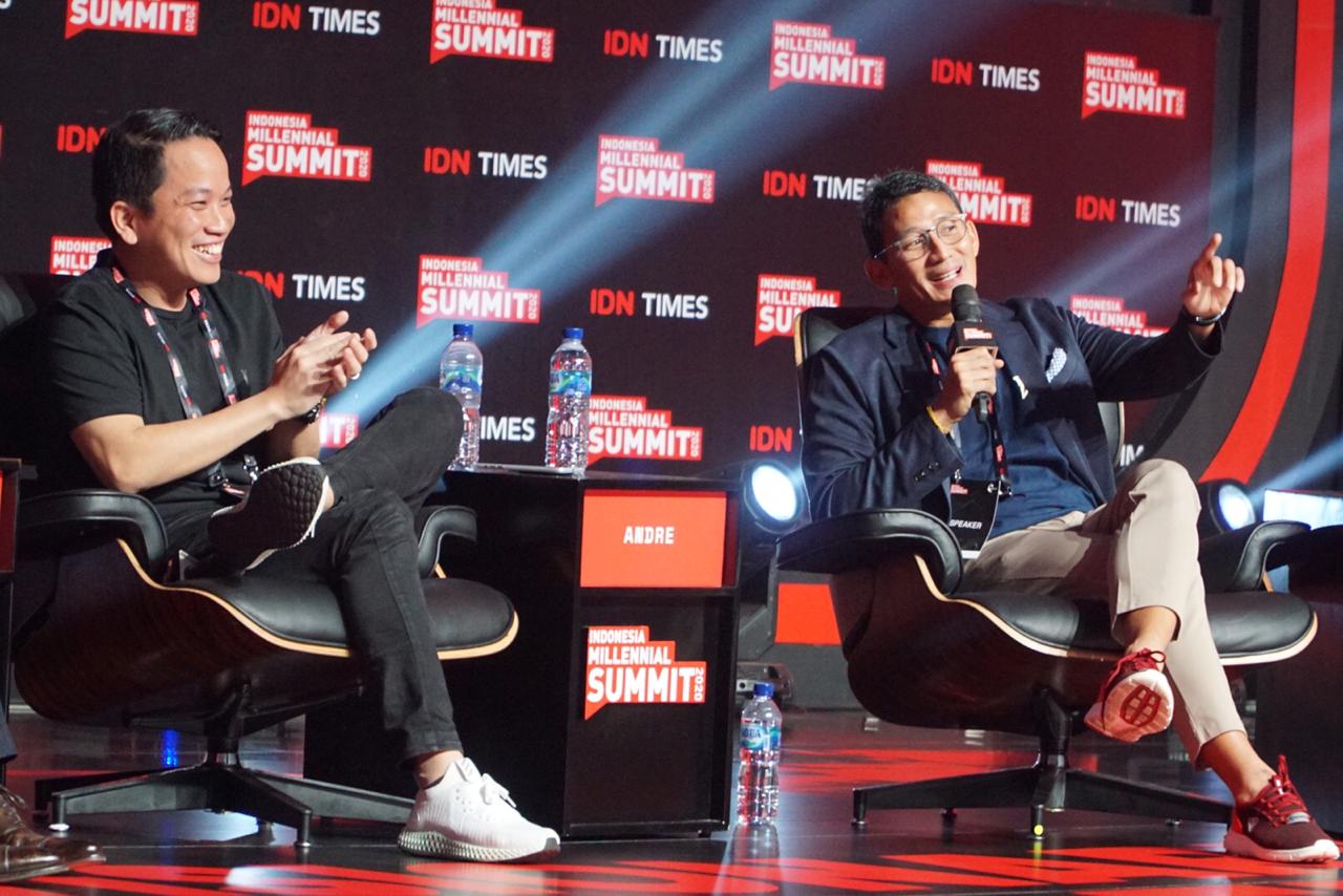 Sandiaga Uno di Indonesia Millennial Summit 2020