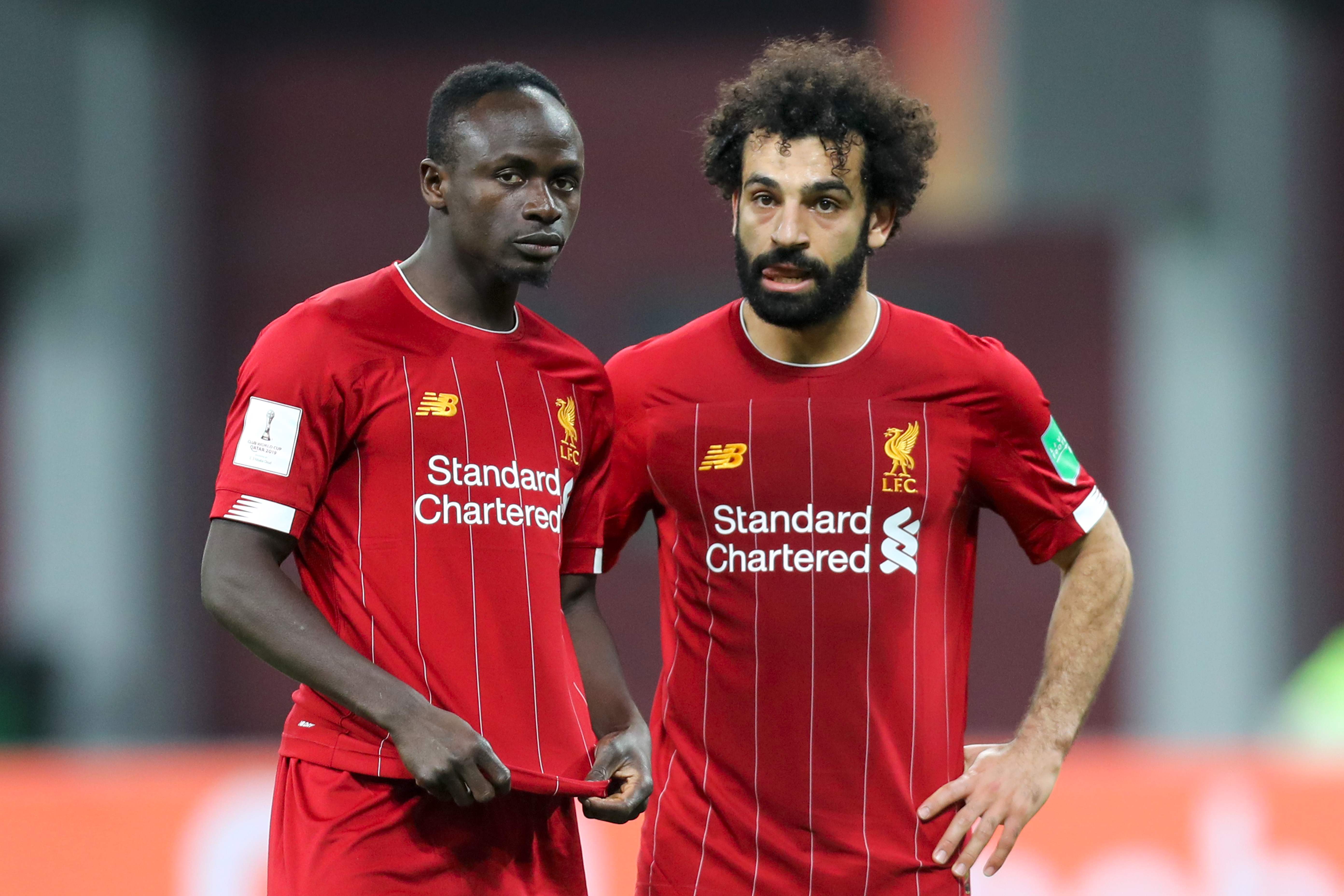  Sadio Mane (kiri) dan Mohamed Salah