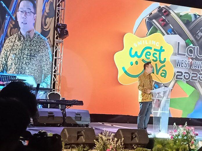Gubernur Jawa Barat Ridwan Kamil saat memberikan sambutan