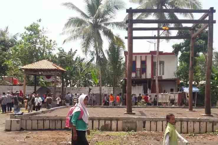 Calon pendopo Keraton Agung Sejagat di Purworejo masih dalam proses pembangunan. 