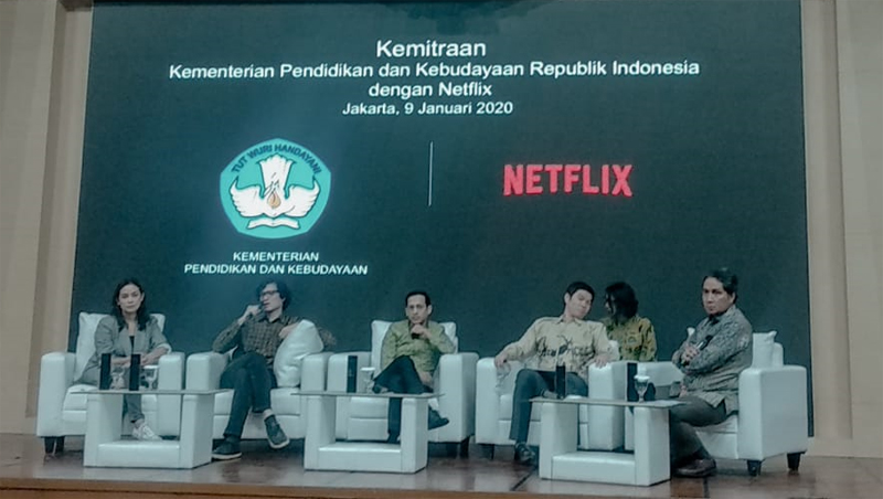 Pemerintah dan Netrflix bekerja sama untuk mengirimkan 10 skripwriter ke Amerika Serikat. 