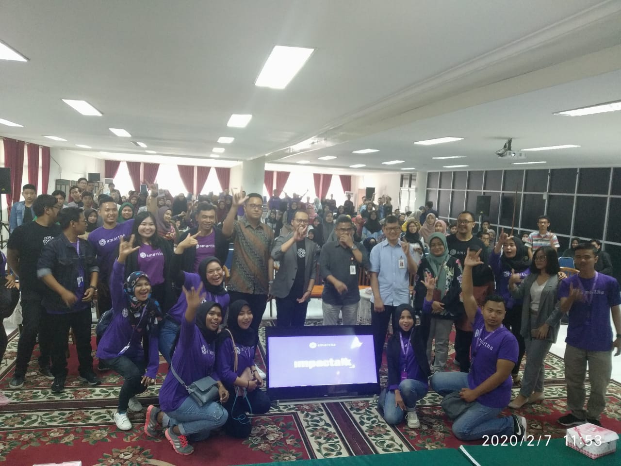  Talk show Amartha di Kampus Universitas Andalas, Padang, Jumat (7/2).