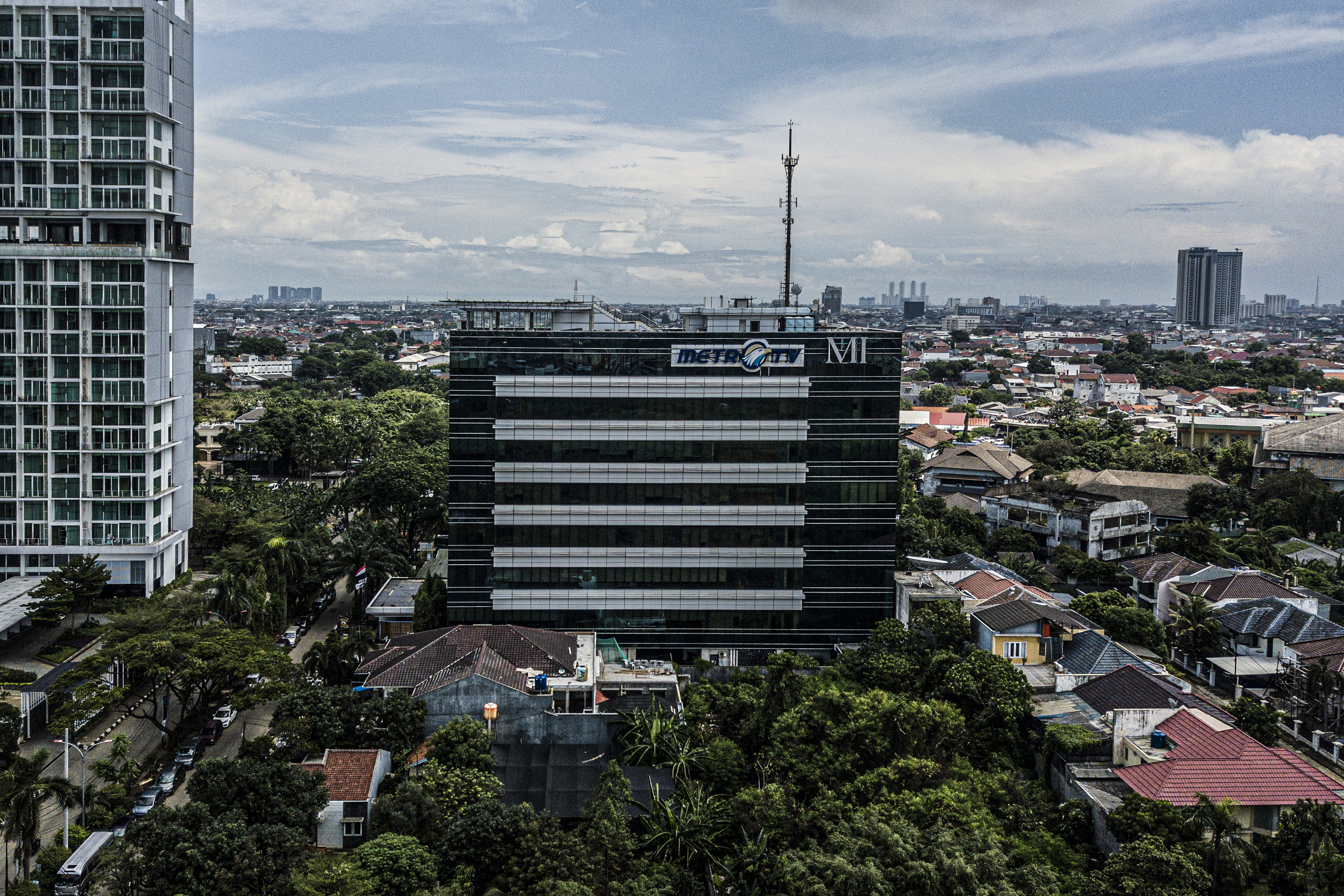 Gedung Media Group di Jalan Pilar Mas Raya Kav. A-D, Kedoya Selatan, Komplek Delta Kedoya, Kebon Jeruk, Jakarta Barat, Kamis (27/1/2020).
