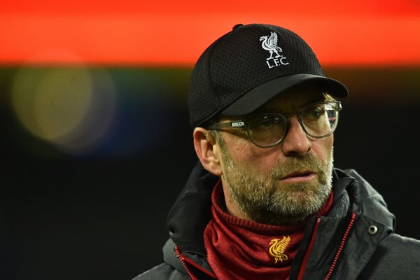 Liverpool's German manager Jurgen Klopp reacts ahead of the English Premier League football match