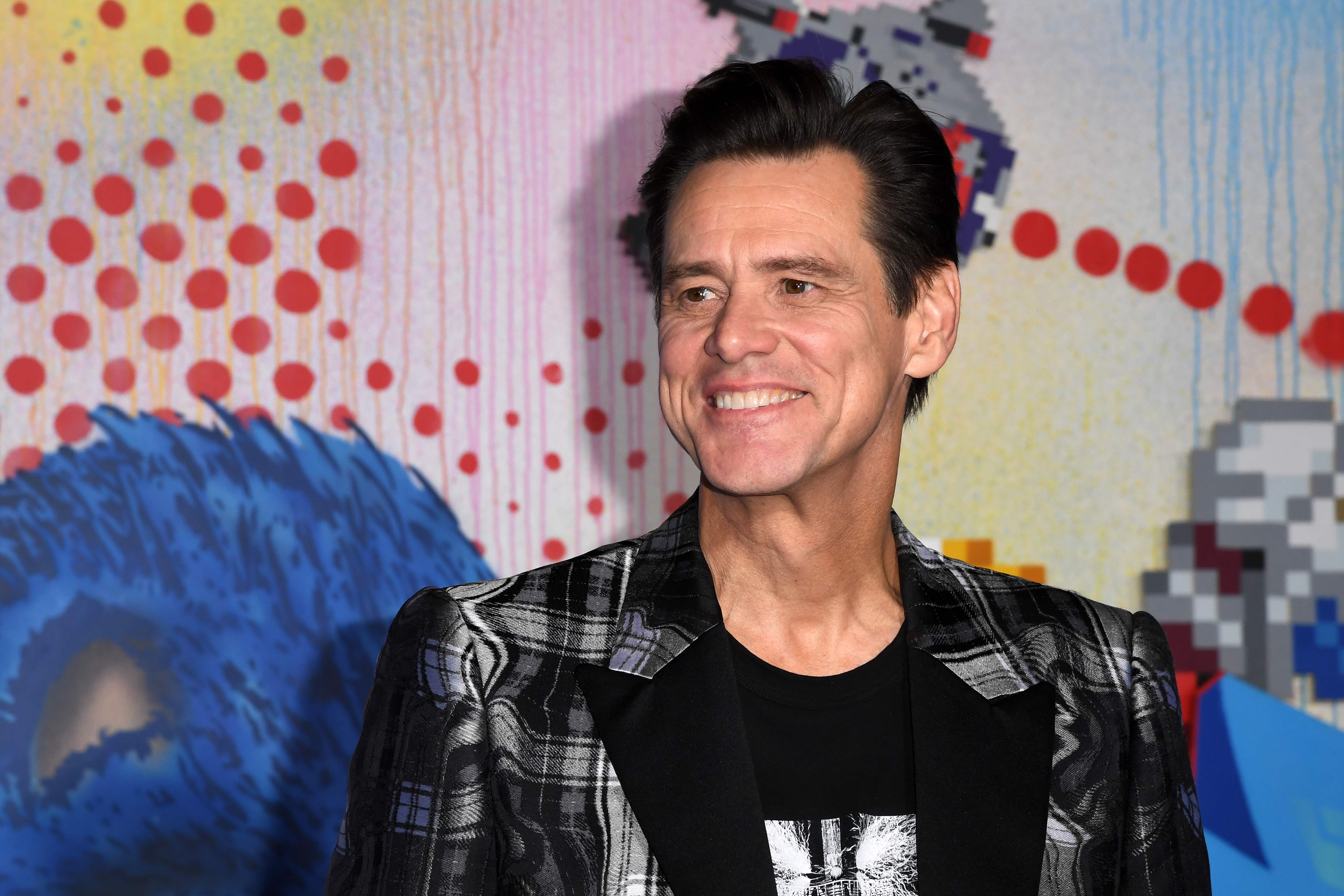 Aktor Jim Carrey hadir dalam pemutaran perdana film Sonic di California.