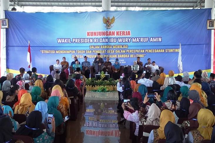Wapres Ma'ruf Amin ingin Babel terbaik dan jadi contoh tangani masalah stunting.