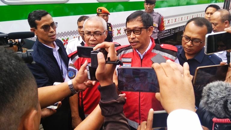 Direktur Lalu Lintas dan Angkutan Kereta Api, Danto Restyawan, dalam keterangannya di Stasiun Klaten
