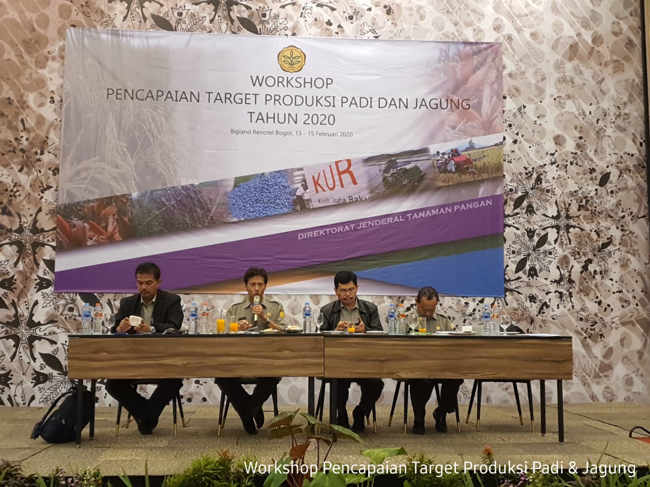  Workshop Pencapaian Target Produksi Padi dan Jagung Tahun 2020 di Bogor, Jawa Barat, pada 13-15 Pebruari 2020,