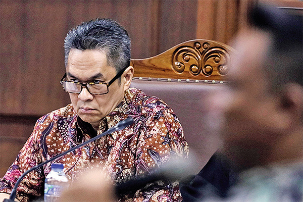 Terdakwa kasus suap proyek Baggage Handling System (BHS) di PT Angkasa Pura Propertindo, Andra Y Agussalam