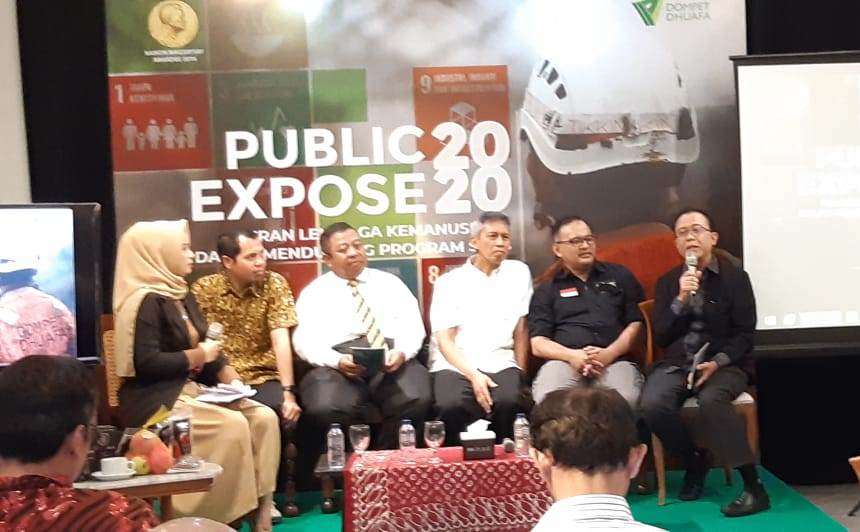 Acara Dompet Dhuafa Public Expose 2020 di Jakarta, Rabu (5/2).